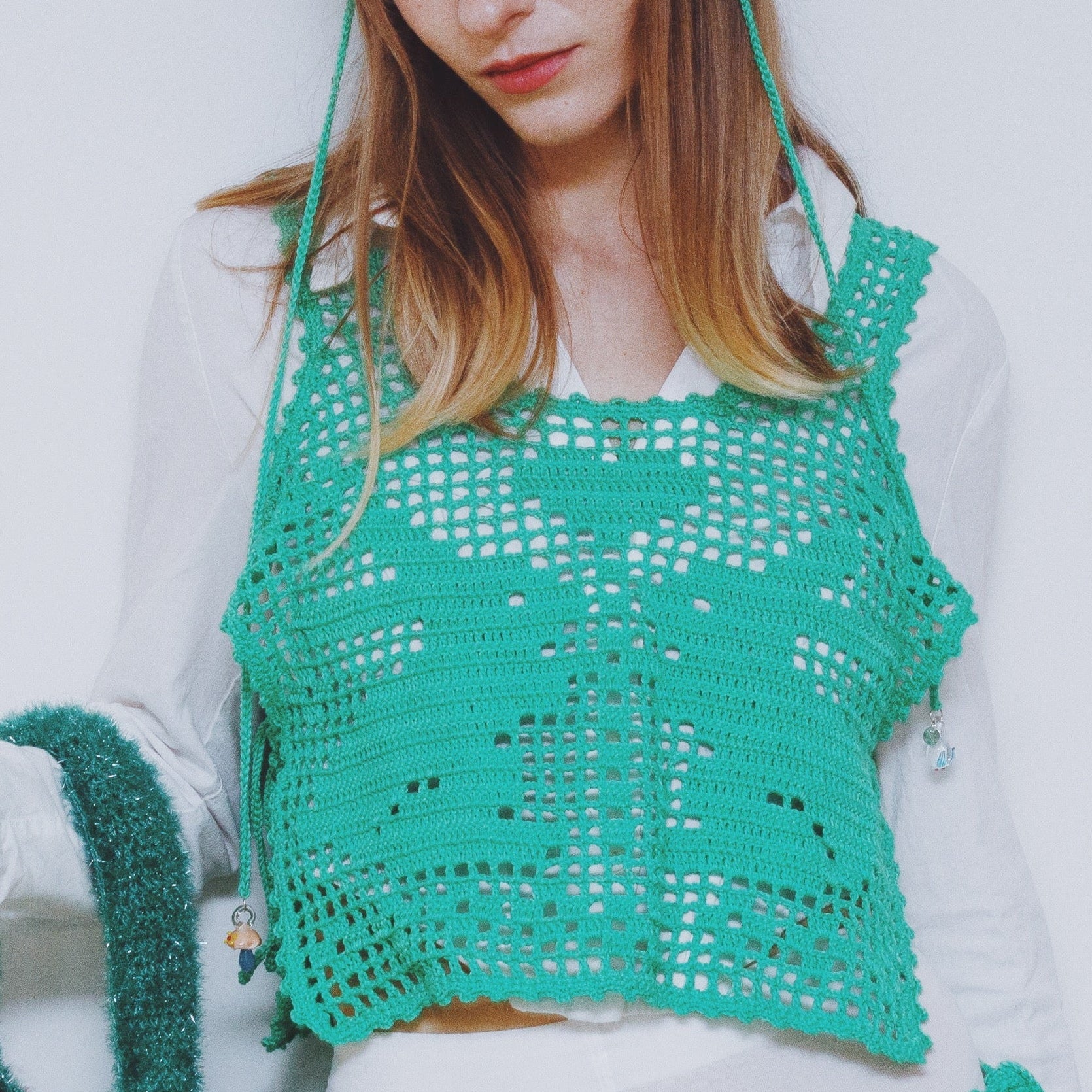 melon bunny filet vest