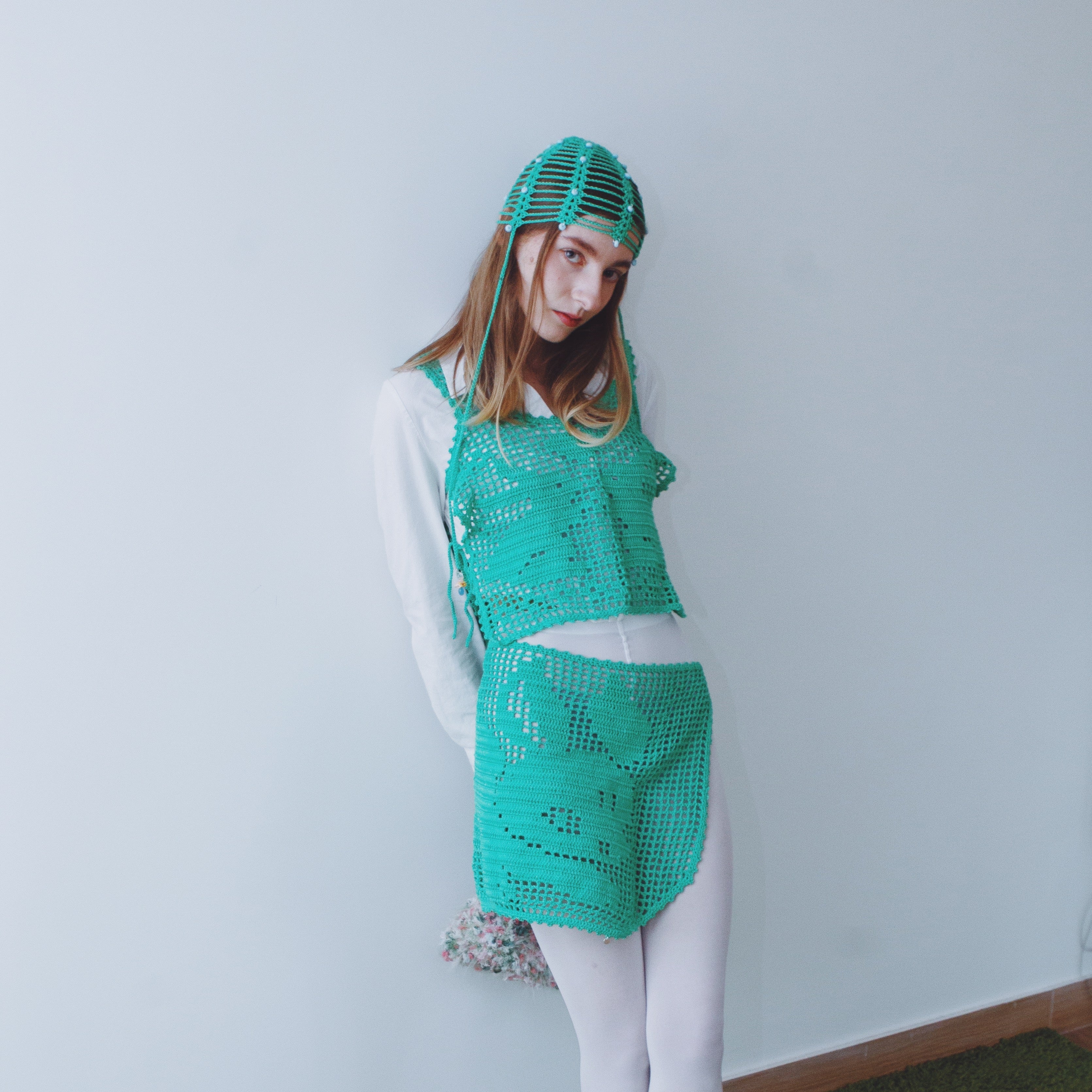 melon bunny filet vest