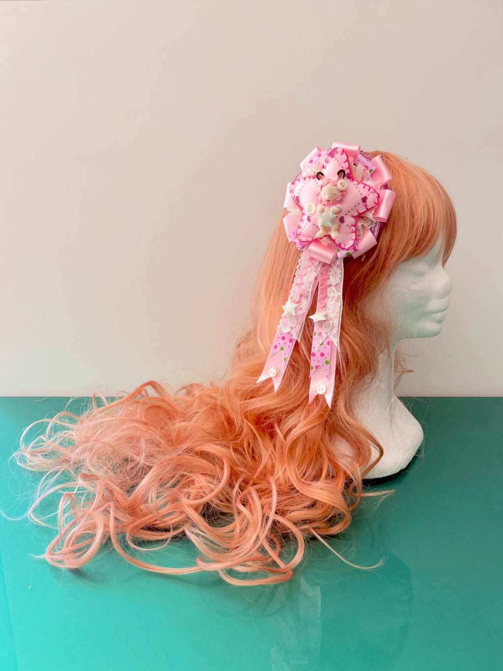 bunny rosette brooch & hairclip