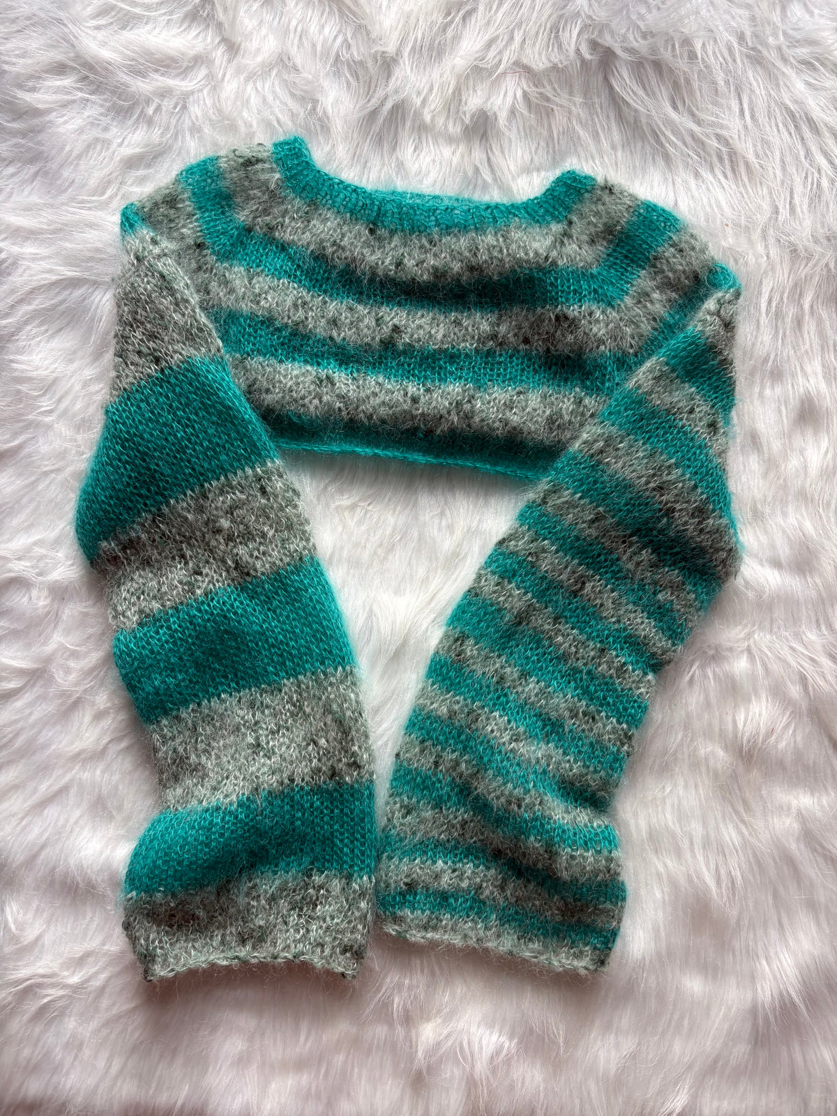 chocomint striped bolero