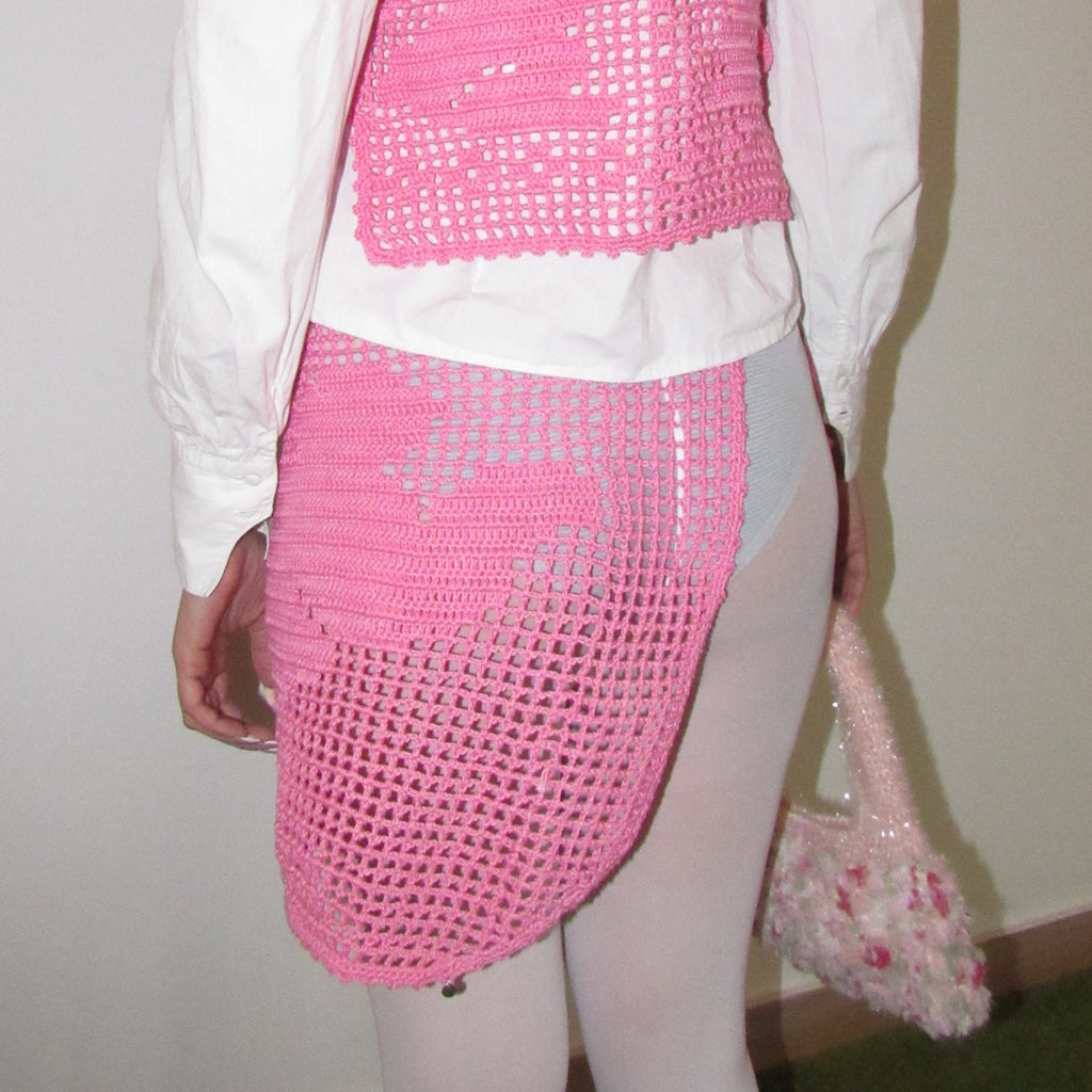ichigo bunny filet wrap skirt