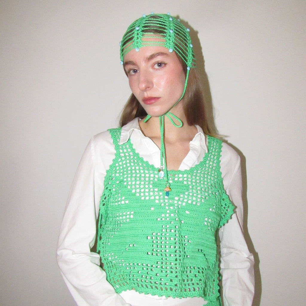 melon bunny filet vest