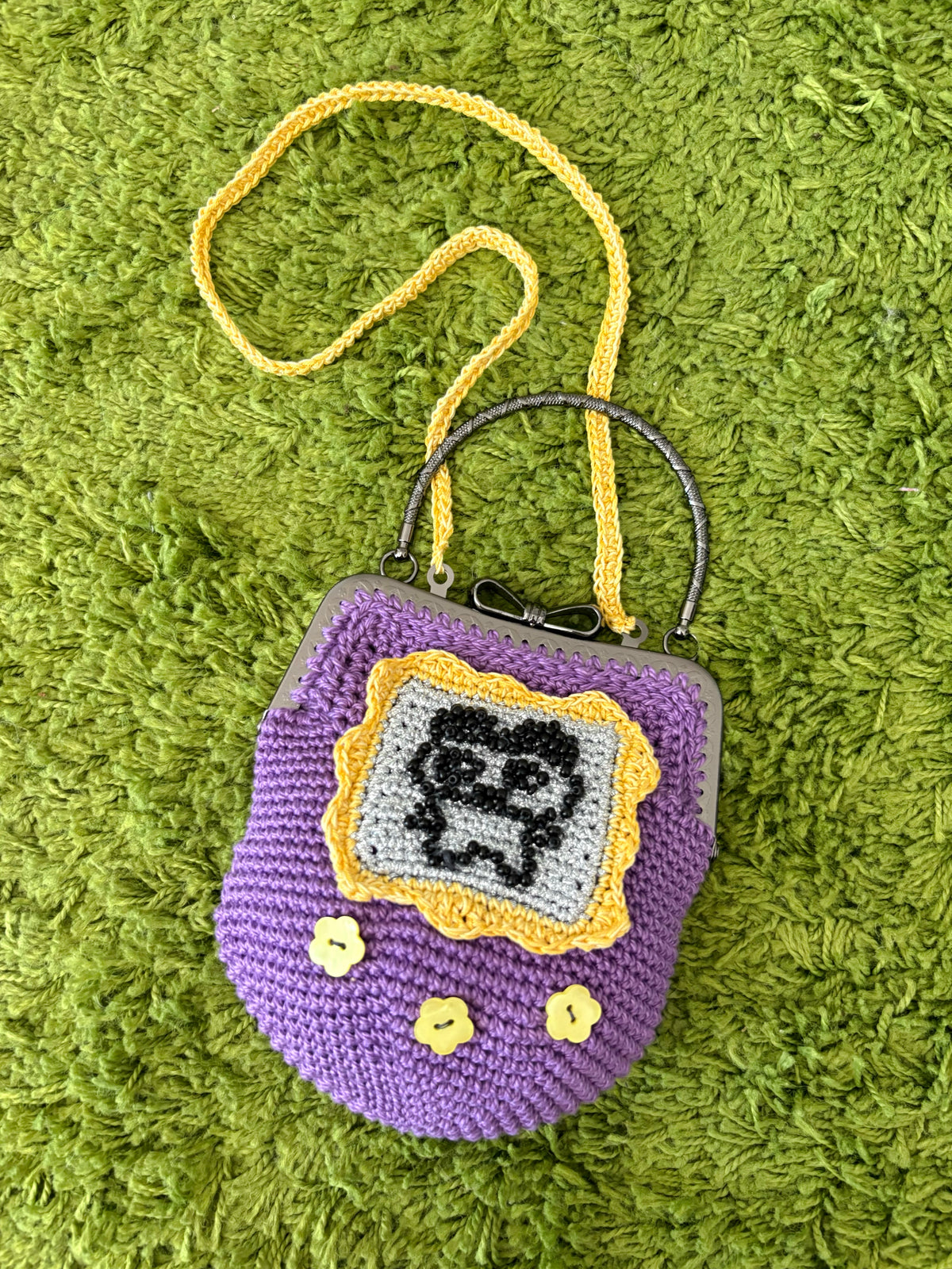 purple tamago mini bag